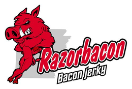 RAZORBACON BACON JERKY trademark