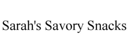 SARAH'S SAVORY SNACKS trademark