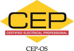 CEP CERTIFIED ELECTRICAL PROFESSIONAL CEP-OS trademark