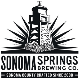SONOM SPRINGS BREWING CO. SONOMA COUNTY CRAFTED SINCE 2008 trademark