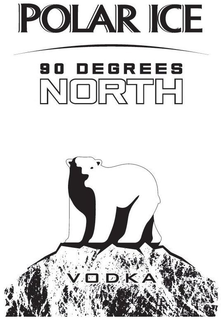 POLAR ICE 90 DEGREES NORTH VODKA trademark