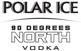 POLAR ICE 90 DEGREES NORTH VODKA trademark