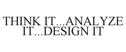 THINK IT...ANALYZE IT...DESIGN IT trademark