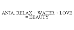 ANJA. RELAX + WATER + LOVE = BEAUTY trademark