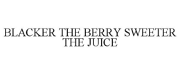 BLACKER THE BERRY SWEETER THE JUICE trademark