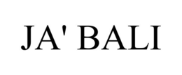 JA' BALI trademark