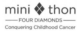 MINI THON FOUR DIAMONDS CONQUERING CHILDHOOD CANCER trademark