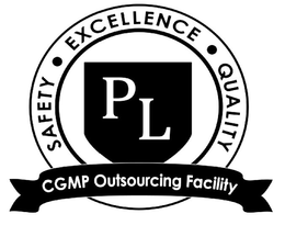 PL SAFETY · EXCELLENCE · QUALITY CGMP OUTSOURCING FACILITY trademark