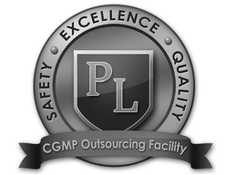 PL SAFETY · EXCELLENCE · QUALITY CGMP OUTSOURCING FACILITY trademark