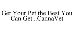 GET YOUR PET THE BEST YOU CAN GET...CANNAVET trademark