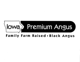 IOWA PREMIUM ANGUS FAMILY FARM RAISED BLACK ANGUS trademark