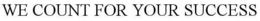 WE COUNT FOR YOUR SUCCESS trademark