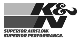 K&N SUPERIOR AIRFLOW. SUPERIOR PERFORMANCE. trademark