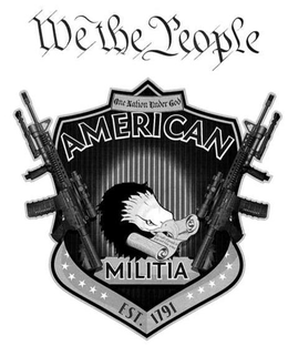 WE THE PEOPLE ONE NATION UNDER GOD AMERICAN THE RIGHT OF PEOPLE TO KEEP AND BEAR ARMS MILITIA EST. 1791 trademark