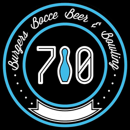 BURGERS BOCCE BEER & BOWLING 710 trademark