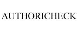 AUTHORICHECK trademark