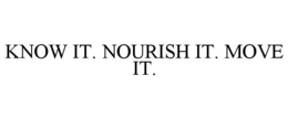 KNOW IT. NOURISH IT. MOVE IT. trademark