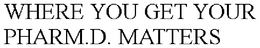 WHERE YOU GET YOUR PHARM.D. MATTERS trademark