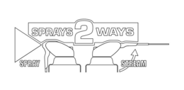 SPRAY SPRAYS 2 WAYS STREAM trademark