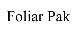 FOLIAR PAK trademark