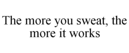 THE MORE YOU SWEAT, THE MORE IT WORKS trademark