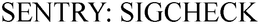 SENTRY: SIGCHECK trademark