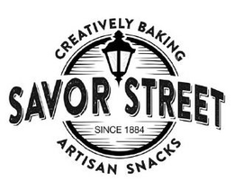 SAVOR STREET CREATIVELY BAKING ARTISAN SNACKS SINCE 1884 trademark