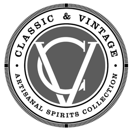 CV · CLASSIC & VINTAGE · ARTISANAL SPIRITS COLLECTION · trademark