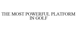 THE MOST POWERFUL PLATFORM IN GOLF trademark