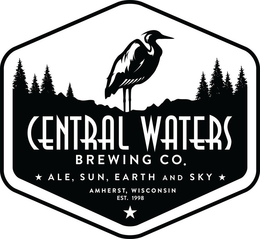 CENTRAL WATERS BREWING CO. ALE, SUN, EARTH AND SKY AMHERST, WISCONSIN EST. 1998 trademark