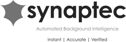 SYNAPTEC AUTOMATED BACKGROUND INTELLIGENCE INSTANT ACCURATE VERIFIED trademark