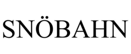 SNÖBAHN trademark