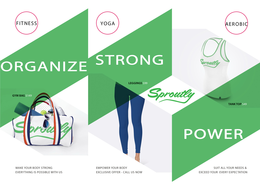 SPROUTLY ORGANIZE STRONG POWER FITNESS YOGA AEROBIC trademark