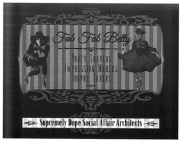 FAB FAB BETTY PARTY SHAPERS IMPRESSION MAKERS TROPHY TAKERS SUPREMELY DOPE SOCIAL AFFAIR ARCHITECTS trademark