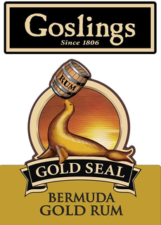 GOSLINGS GOLD SEAL BERMUDA GOLD RUM SINCE 1806 trademark