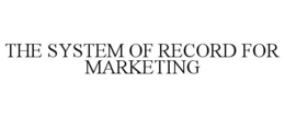 THE SYSTEM OF RECORD FOR MARKETING trademark