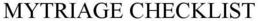 MYTRIAGE CHECKLIST trademark