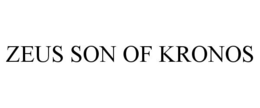 ZEUS SON OF KRONOS trademark