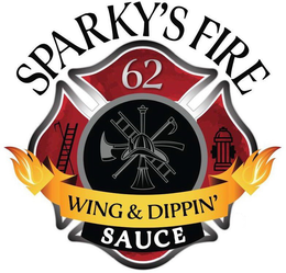 SPARKY'S FIRE 62 WING & DIPPIN' SAUCE trademark