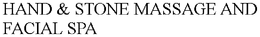 HAND & STONE MASSAGE AND FACIAL SPA trademark