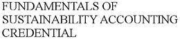 FUNDAMENTALS OF SUSTAINABILITY ACCOUNTING CREDENTIAL trademark
