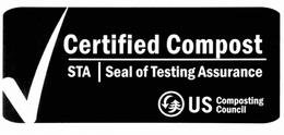 CERTIFIED COMPOST STA SEAL OF TESTING ASSURANCE US COMPOSTING COUNCIL trademark