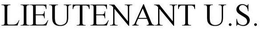 LIEUTENANT U.S. trademark