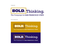 BOLD. THINKING. THE CAMPAIGN FOR SAN FRANCISCO STATE trademark