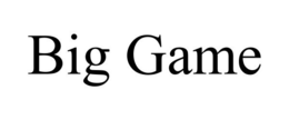 BIG GAME trademark