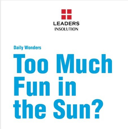 LEADERS INSOLUTION DAILY WONDERS TOO MUCH FUN IN THE SUN? trademark