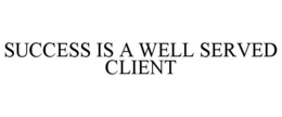 SUCCESS IS A WELL SERVED CLIENT trademark