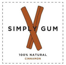 SIMPLY GUM 100% NATURAL CINNAMON trademark