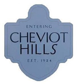 ENTERING CHEVIOT HILLS EST. 1924 trademark