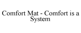 COMFORT MAT - COMFORT IS A SYSTEM trademark